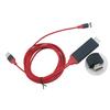 HDMI-compatible Adapter Cable 1080P Plug and Play TPE 8Pin to HDMI-compatible Converter for iPhone