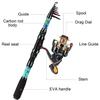 Телескопическая спиннинговая удочка с набором спиннинговых катушек 13 + 1BB Портативная спиннинговая удочка, набор для комбинированной удочки для окуня