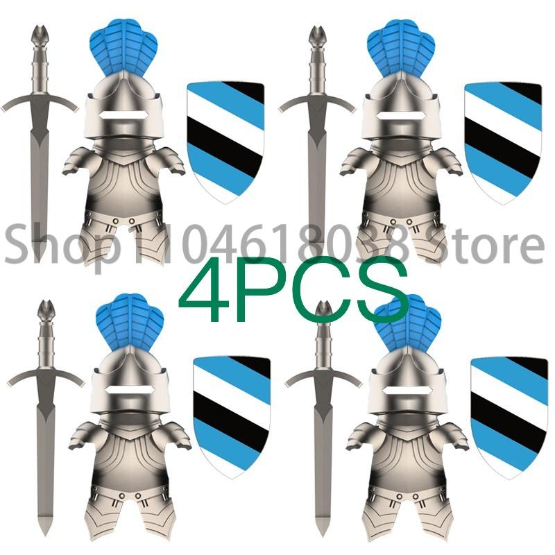 Средневековые Военные Фигурки Осьминог Морской Демон Рыцари Строительные Блоки Оружие Аксессуары Меч Храм Копье Щит MOC MINiBricks