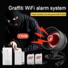 Граффити Беспроводная WiFi Высокодецибельная Домашняя Противоугонная Сигнализация