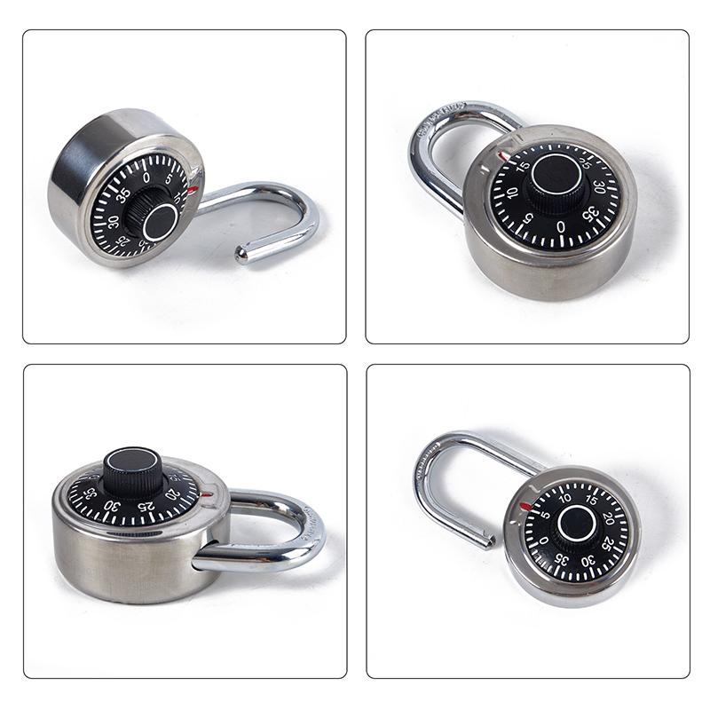 Практичный замок с паролем для поворотного стола, ретро-металлический мини-замок без ключа для сейфа, ящика, шкафчика, маленький замок