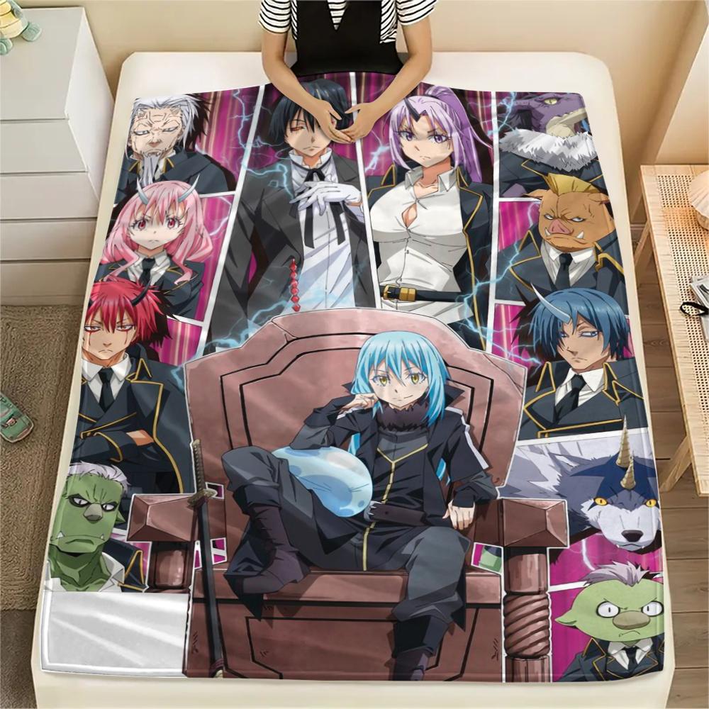 That Time I Got Reincarnated as a Slime Cozy Flannel Blanket Printed Warm for Picnic Bed Sofa Travel Car -xia49