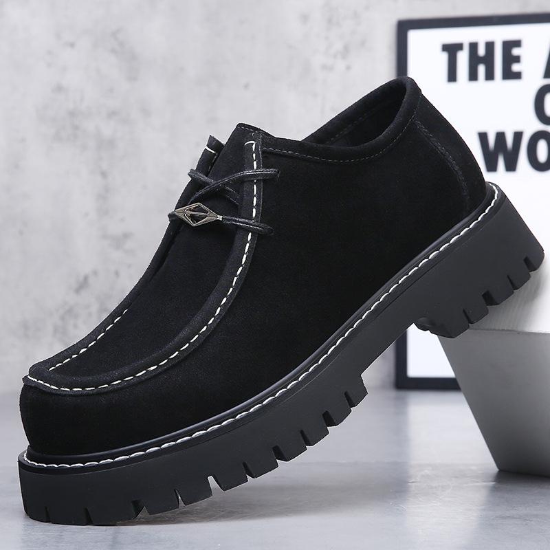 Обувь кенгуру мужская кожаная классическая уличная альпинистская рабочая обувь ретро повседневная кожаная обувь на высокой платформе дерби