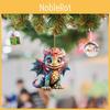 Adorable Cartoon Christmas Dragon Car Pendant Decorative Ornament For Festive Charm