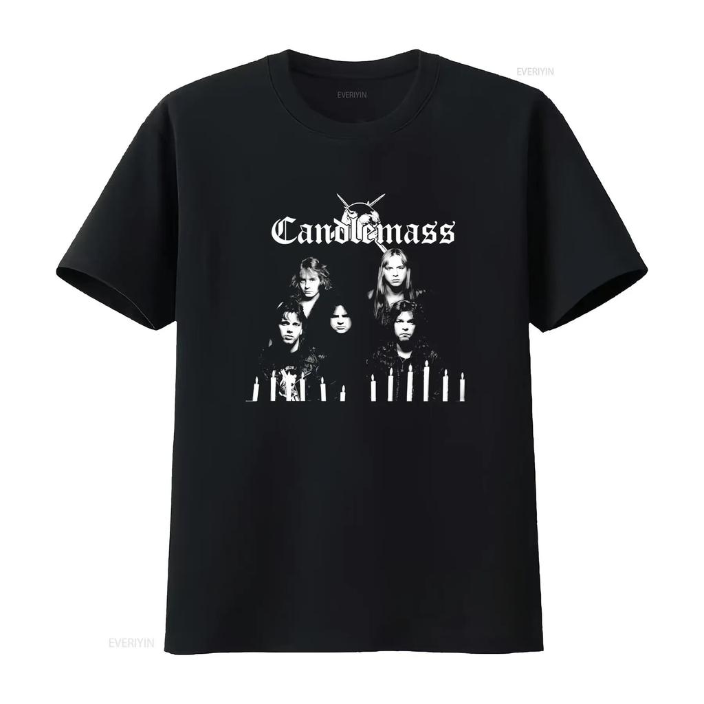 Candlemass Band Member Black T Shirt for Men All Sizes Available vintage Washed designer clothe