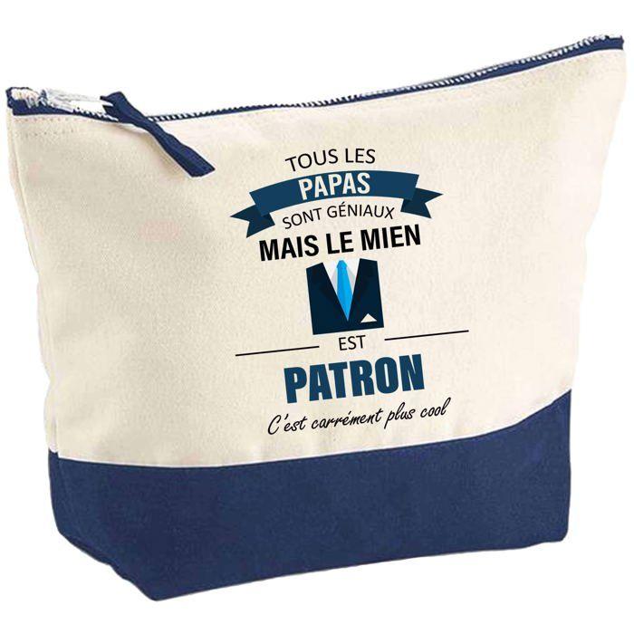 Trousse de maquillage - PLANETEE - Papa Patron - Grand format - Coton - Impression HD (Fabriquée en France)