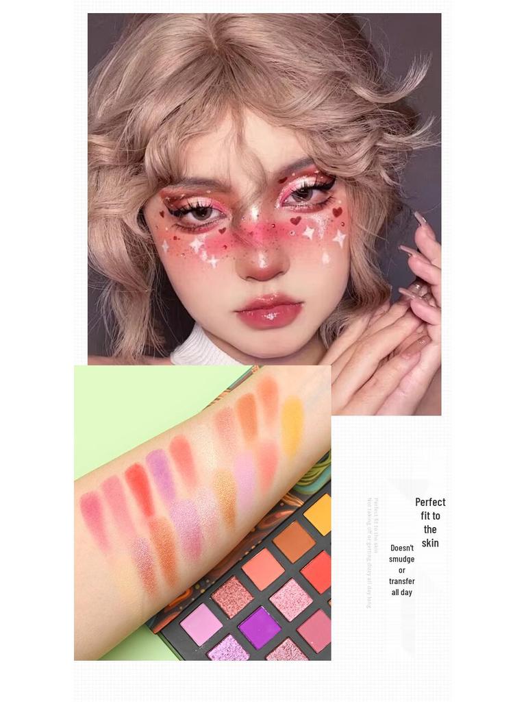 HDKT TikTok Hot 36-Color All-in-One Eyeshadow Palette: Shimmer, Highlight, Matte, Smoky Finishes, European & American Style.