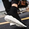 Весенние кроссовки для женщин Вулканизированная обувь Женская обувь-носки Кроссовки Женские Слипоны Эластичная обувь на платформе Черные кроссовки Femme