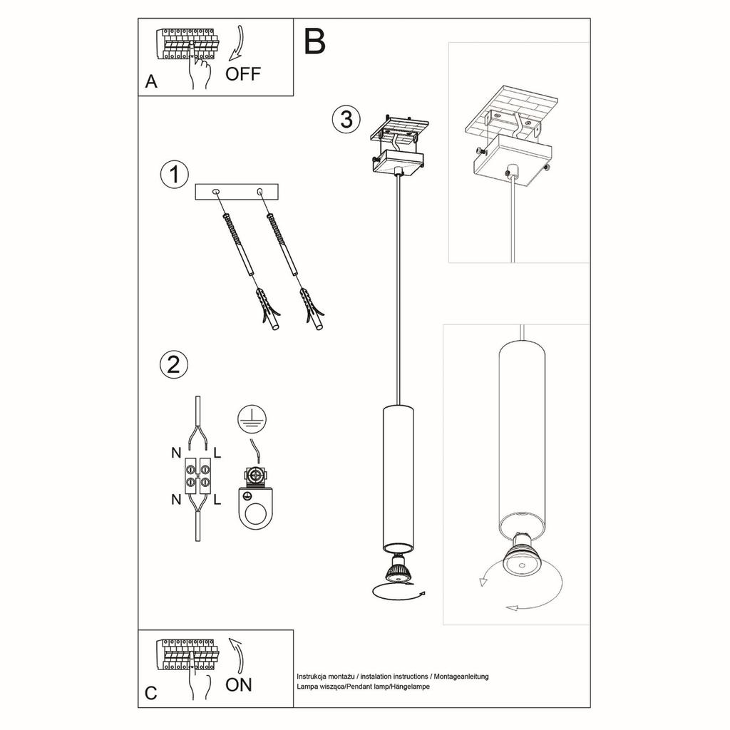 Lampa Wisząca Lino 1 Gu10 Naturalne Drewno Wood Sollux Sl.0636