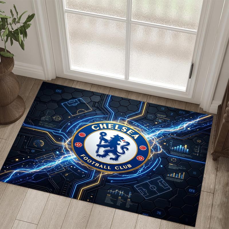 Дизайн Chelsea FC Хрустальный Велюровый Ковер Уютный Не?Нескользящий ковер с принтом для спальни, гостиной, прихожей