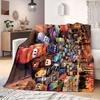 Cars Print Flannel Blanket Cartoon Style for Sofas Beds Bedrooms Chairs Travel Picnics Home Decor All Seasons New Set