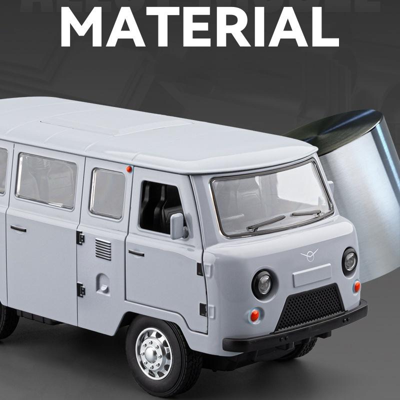 1:18 Русский УАЗ TRAVELER АВТОБУС Литая Модель Машинки Игрушка Литье под Давлением Металл Оттянуть Назад Звук и Свет Машинки Игрушки Для Детей Транспортное Средство