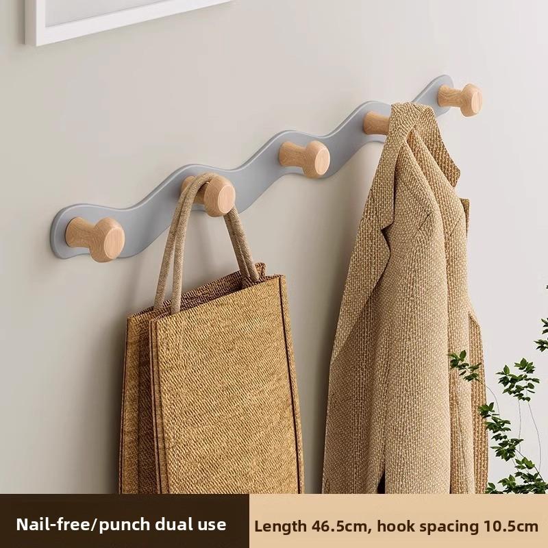 Крючок на дверь Настенная вешалка для одежды без пробивки Крючок для одежды Входная дверь Настенный крючок для пальто и шляп Крючок-рейка для спальни