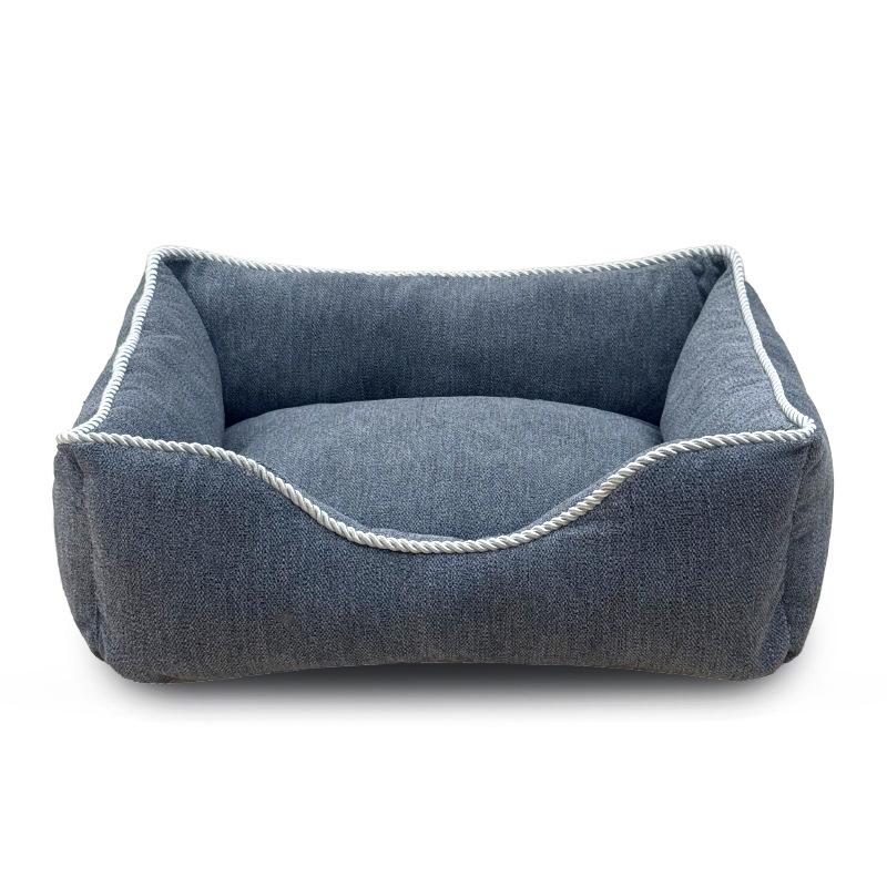 1pc Solid Color Thickened Small and Medium-sized Dog Kennel Semi Closed All Season Universal Cat Kennel Bottom Anti Slip Pet Mat Stylish Sofa Bed