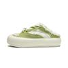 Li Ning Puff Mule Comfortable Simple Shock Absorption Wear Resistant Low Top Skate Shoes Women Sneaker Green White AZGU014-4