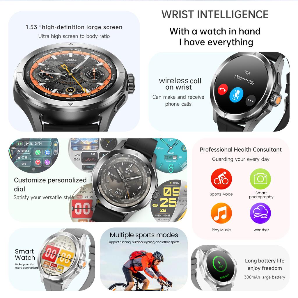 2025 Новые часы S4 Ultra Sports для мужчин, высотомер, GPS, трек, компас, NFC HD, BT, умные часы для Android IOS XIAOMI