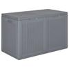 VidaXL Garden Storage Box Grey PP Rattan 180 L 364060