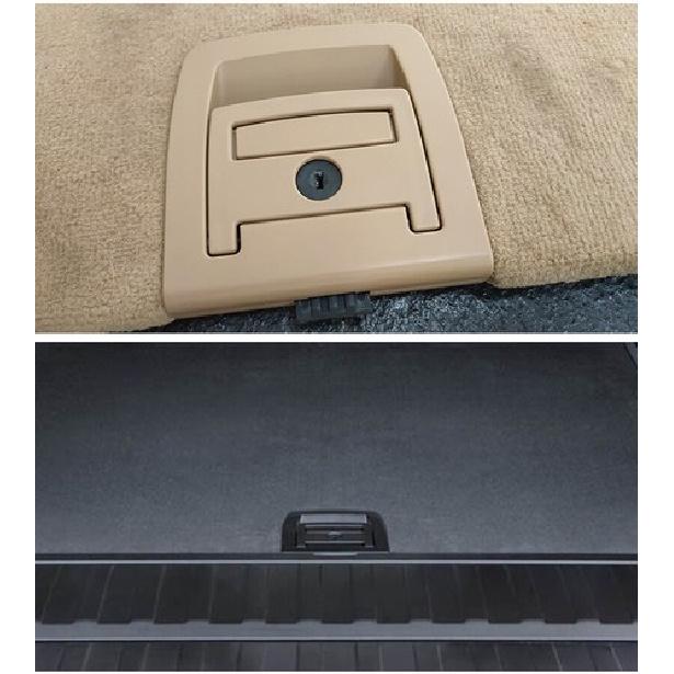 ABS Car Rear Trunk Mat Floor Carpet Handle Trim For BMW X5 E70 08-13 Black Beige