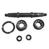 Black Bicycle Mid-axle High-carbon Steel Axle Kit Durable Bike Bottom Bracket Axle