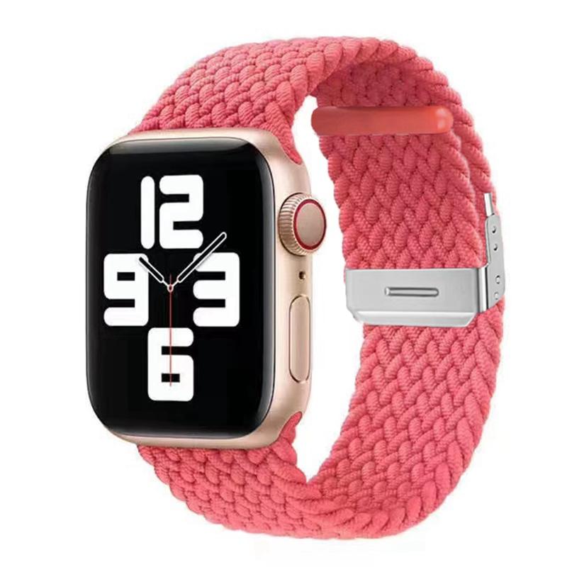 Nylon Fabric Band for Apple Watch Series 8 7 6 SE 5 4 3 38 40mm 42mm 44mm 41MM 45MM 49 Ultra Braided Solo Loop Strap for Iwatch