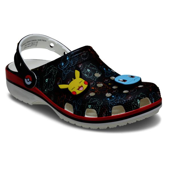 Crocs Unisex Pokemon Print Classic Clog 211343 90h Crocs Sandals Slippers Gibbitz Pikachu...
