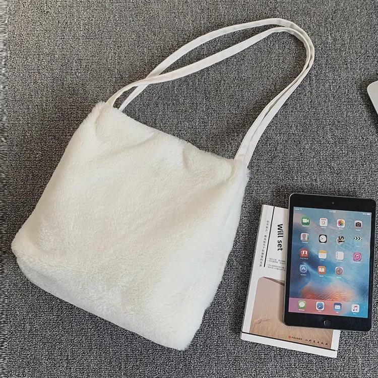 Милая плюшевая сумка 2021 года — осенне-зимняя сумка через плечо в японском и корейском стиле для женщин и девочек