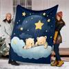 Cartoon Teddy bear Ted1 printed throw blanket—lightweight,soft,warm;versatile blanket for all seasons—perfect as &air-conditioning throw,nap blanket