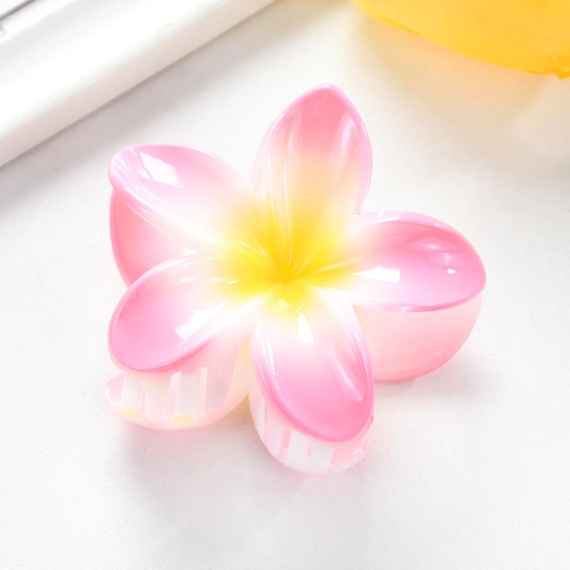 2 шт. 8 см гавайские цветы заколка для волос коготь головной убор аксессуары акриловая шпилька краб летний день рождения украшение свадебный подарок