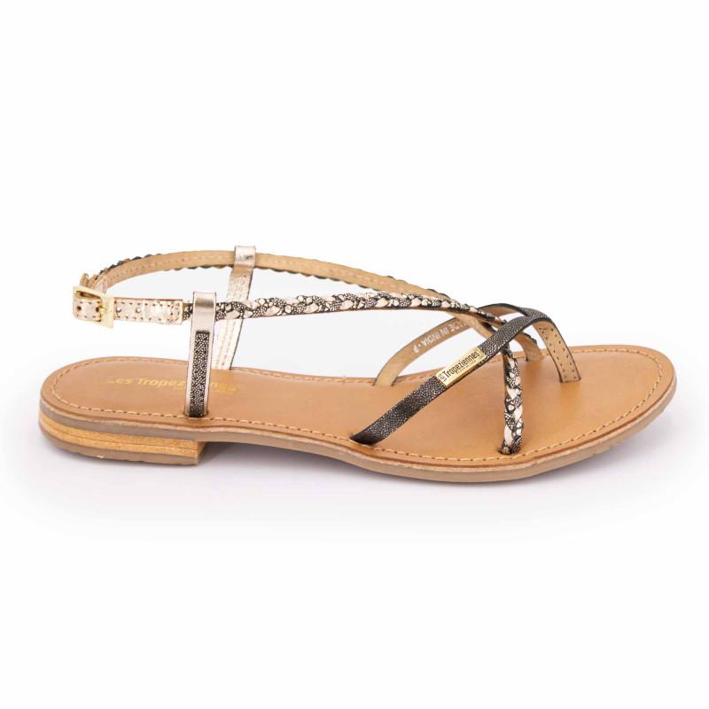 Женские босоножки Monatres с переливающимся ремешком на носке LES TROPEZIENNES PAR M.BELARBI