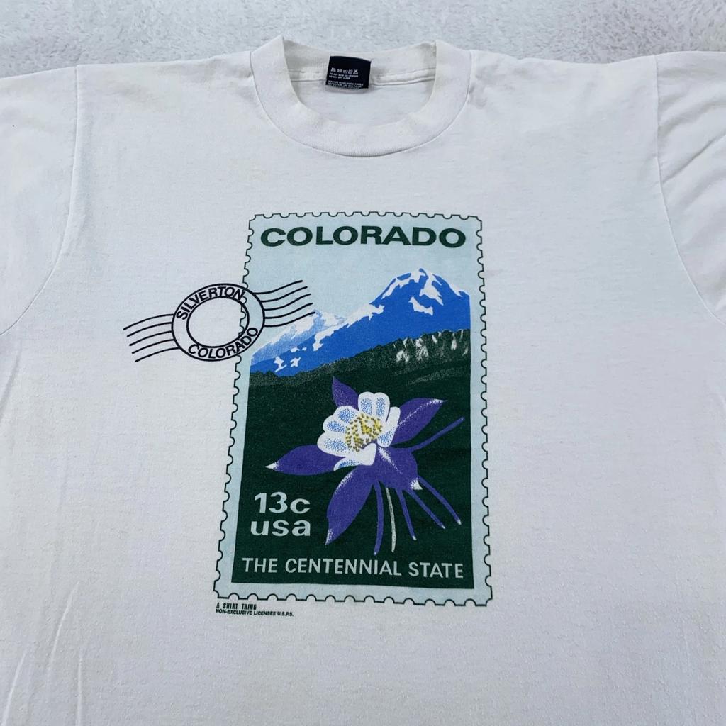 Винтажная футболка Colorado Мужская Средняя Screen Stars Best Штат Столетия 90-е США