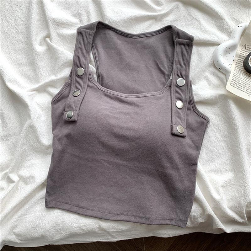 Women Black White Tank Tops Sleeveless T-shirts For Female Crop Tops Casual Vest For Girls Y2K Soild Tops