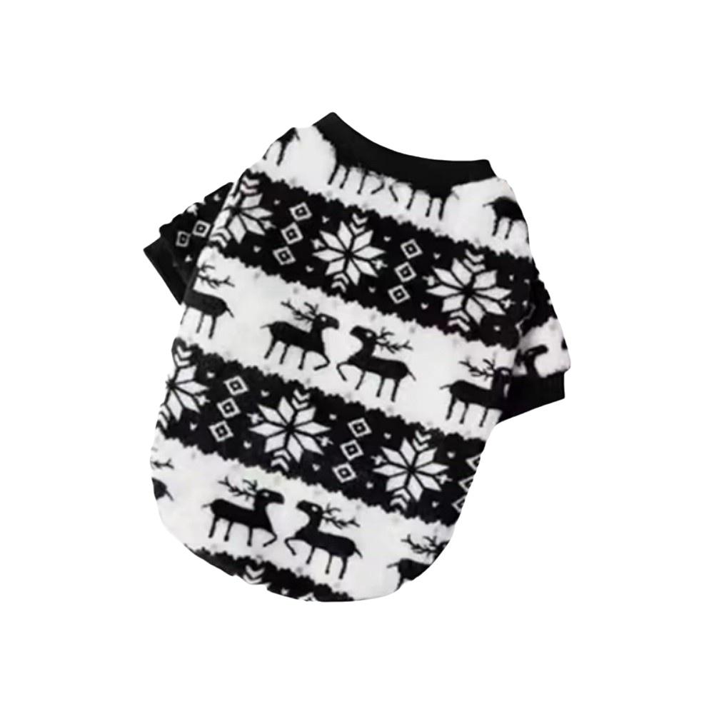 Thickened Christmas Pet Clothes Elk Pattern Pupy Hoodie Costume For Small Medium Dog