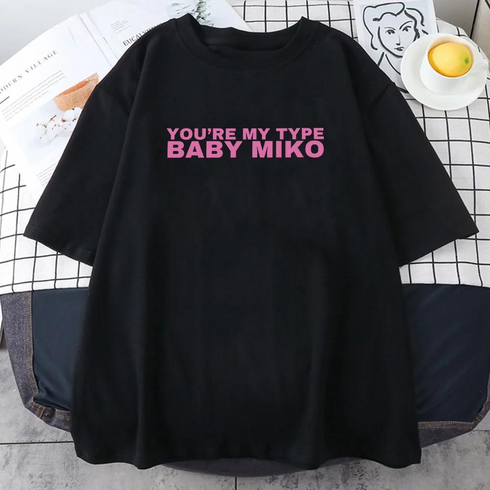 You're My Type Футболка YoungMiko Футболки Baby Miko XOXO Tour 2024 Футболки с коротким рукавом Летние футболки