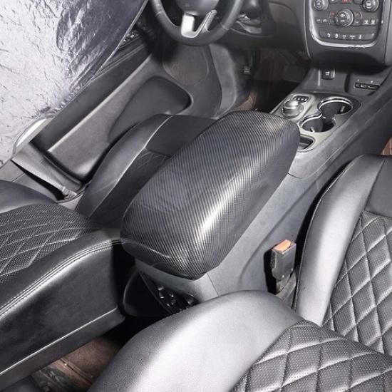 Armrest Box Panel Trim Cover For Jeep Grand Cherokee /Durango 11-20 Carbon Fiber