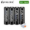PALO 1.2V NIMH AA Rechargeable Battery 3000mAh Low Self Discharge HR6 AA NI-MH Battery for Camera Toy Car+Battery Case