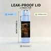 1PC Dog Lying On Dark Pillow 750ml Color Plastic Sports Water Bottle Leakproof Flip Straw Lid Suitable for Sports Office Home Use
