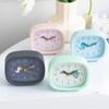 Color Needle Plastic Square Alarm Clock Student Clear Desktop Bedside Clock Fashionable Creative Cute Alarm Clock