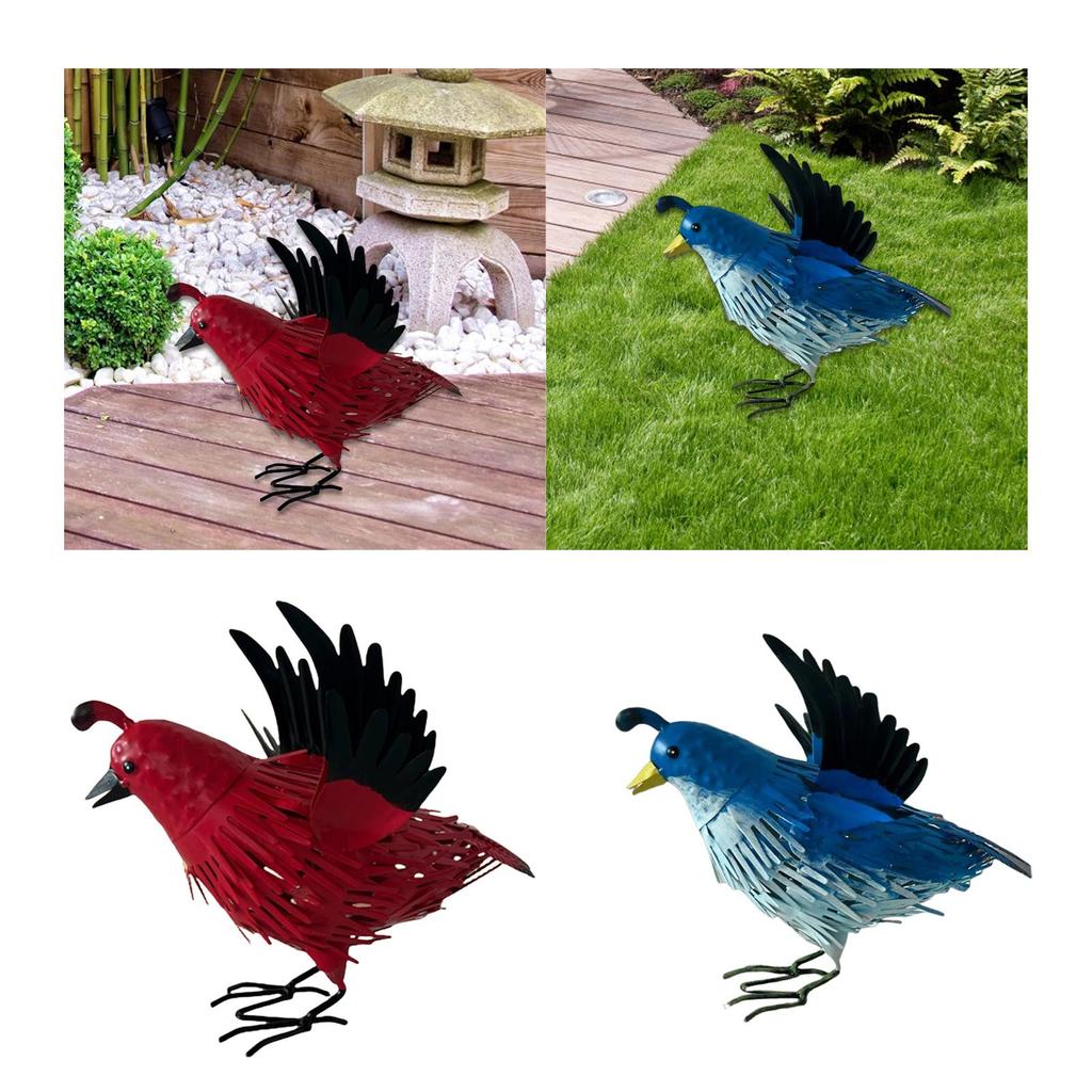 Simulation Robin Statue Realistic Cute Multipurpose Crafts Decorative Iron