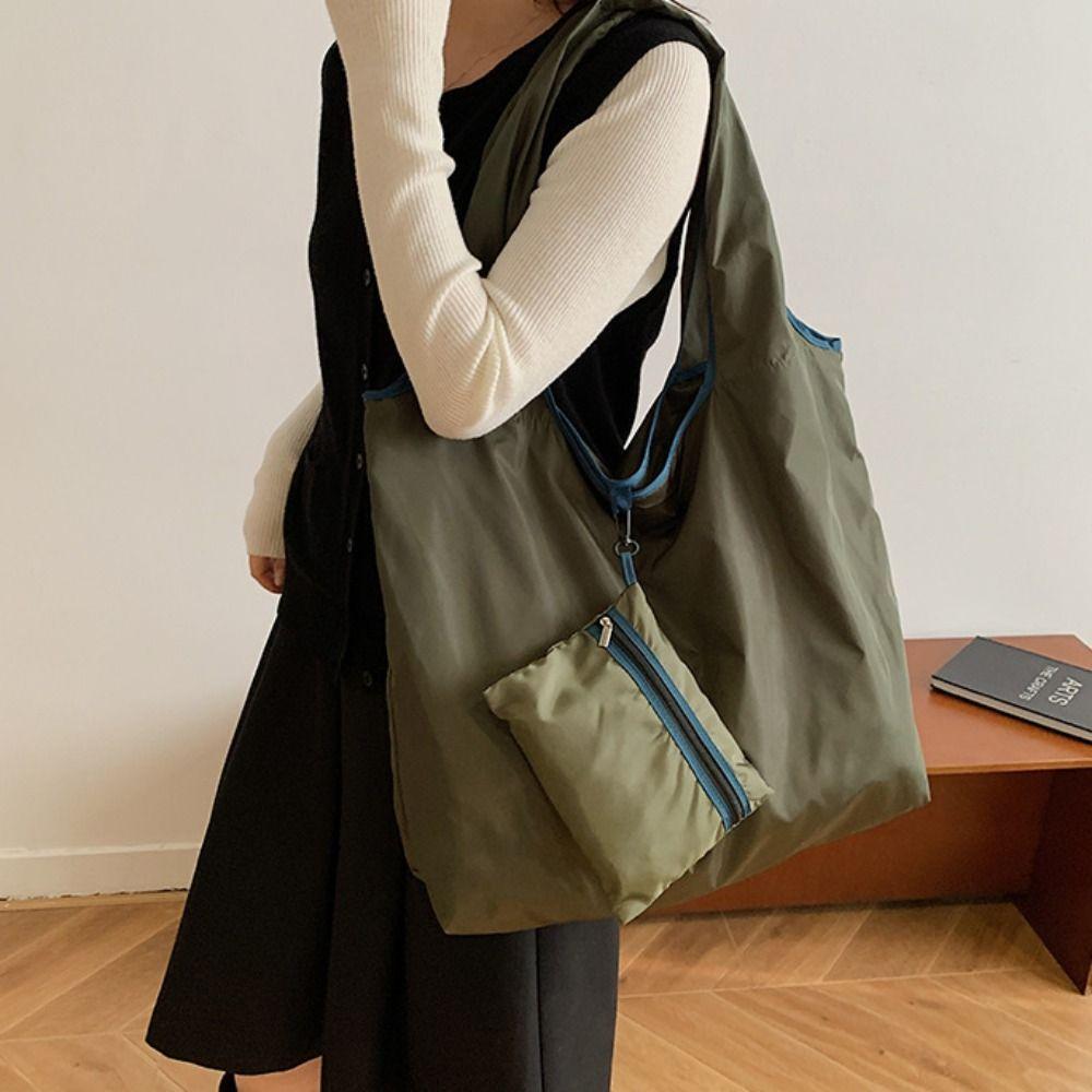 Foldable ~ Fold Foldable Eco-Friendly Bag Waterproof Nylon Tote Bag Grocery Storage Bag Outdoor