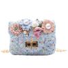 Trendy Kids Crossbody Bag With Cute Floral Pattern Soft Leather Shoulder Strap