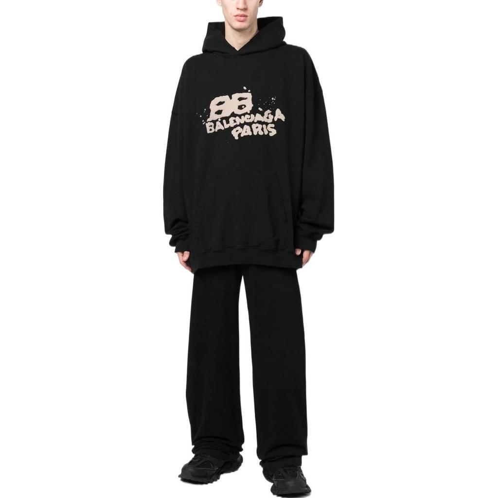 Balenciaga Толстовка большого размера с нарисованным от руки значком BB 620973TNVQ11059