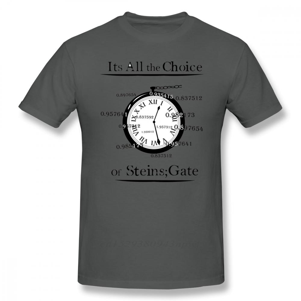 Steins Gate T Shirt The Choice Of Steins Gate TShirt Cotton Unisex Tee Shirt Print Cute Plus size Streetwear ShortSleeve Tshirt