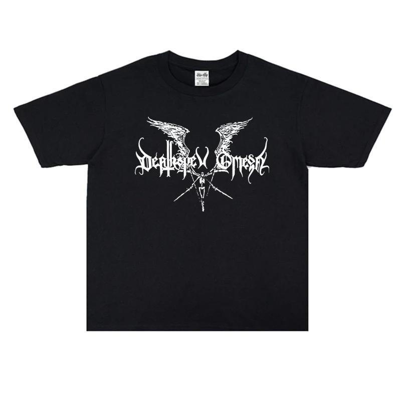Футболка с коротким рукавом для мужчин и женщин с принтом Black Metal Rock DeathspellOmega Band, повседневная высококачественная мужская футболка