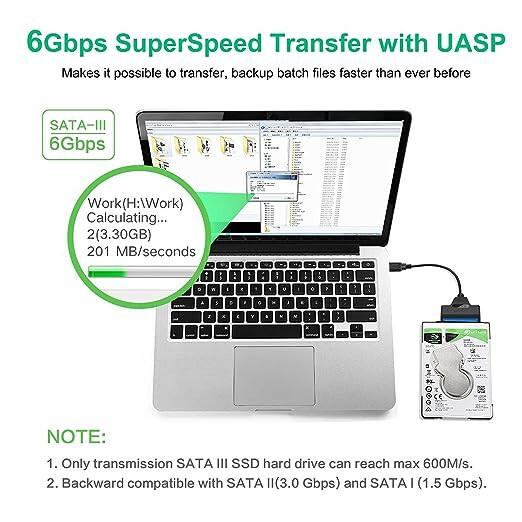 Кабель-адаптер USB 3.0 на SATA III с UASP, конвертер SATA в USB для 2,5" жесткого диска JL166653203053