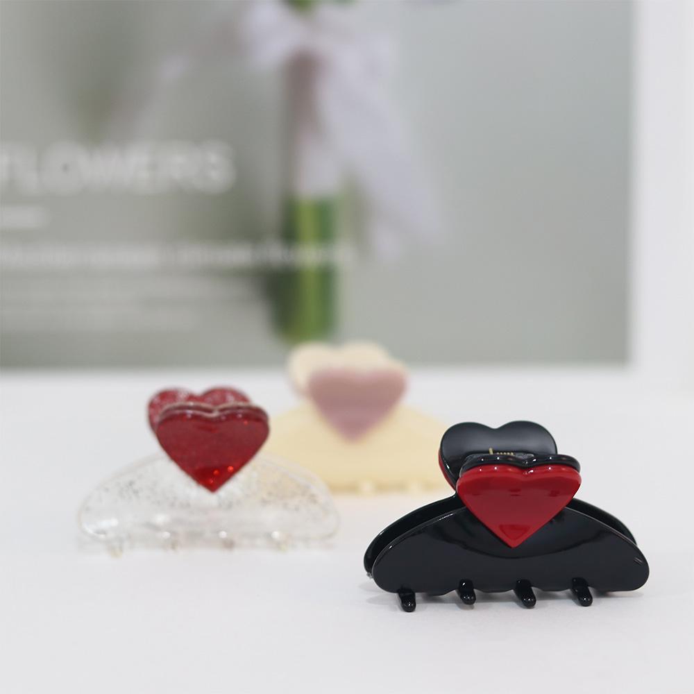 Simple Wild Medium Love Fashion Girls Hairpin Barrette Hair Claw Acrylic