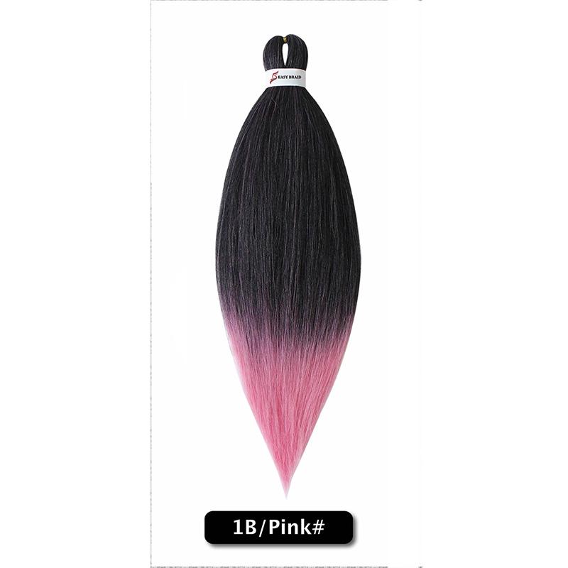 20 Inch Braiding Hair Extensions 1 Black Synthetic Fiber Pre Stretched Yaki Straight Easy Braid Crochet Box Knotless Twist Salon