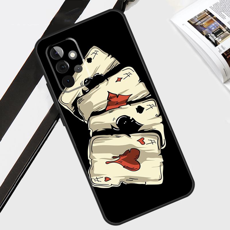 Poker Cards Case For Samsung Galaxy A56 A36 A26 A16 A06 A54 A34 A14 A12 A22 A32 A52 A13 A53 A15 A35 A55