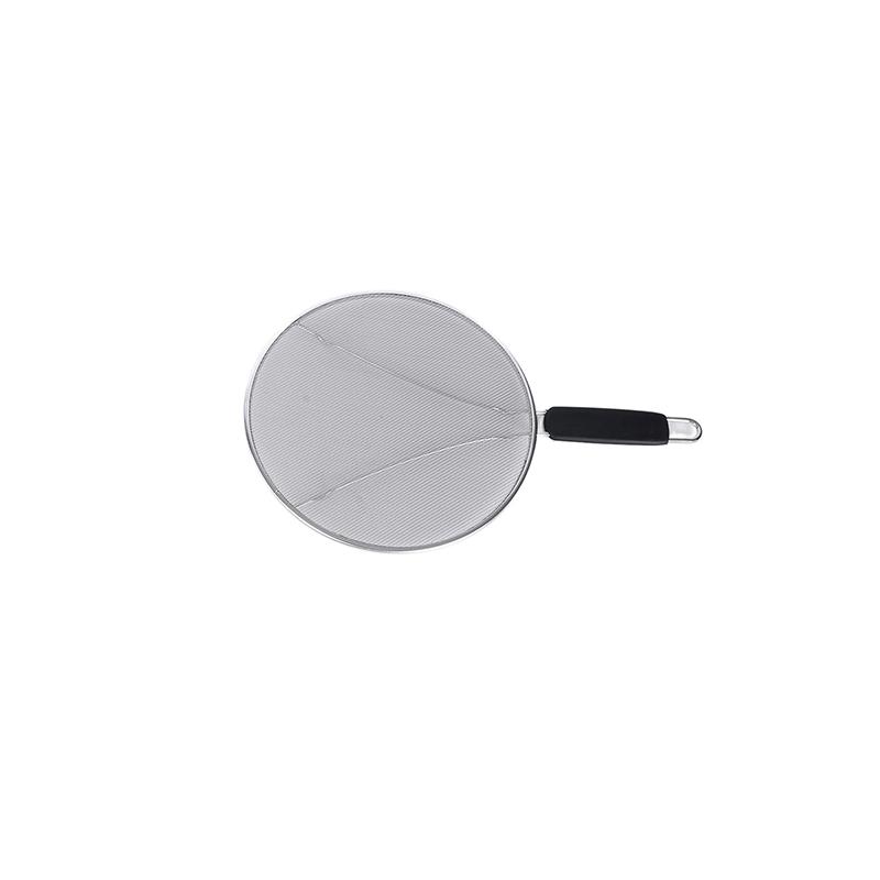 Сетка для защиты от брызг для сковороды - 9,8" 11,4" 13" из нержавеющей стали с мелкой сеткой для защиты от брызг жира с силиконовой ручкой