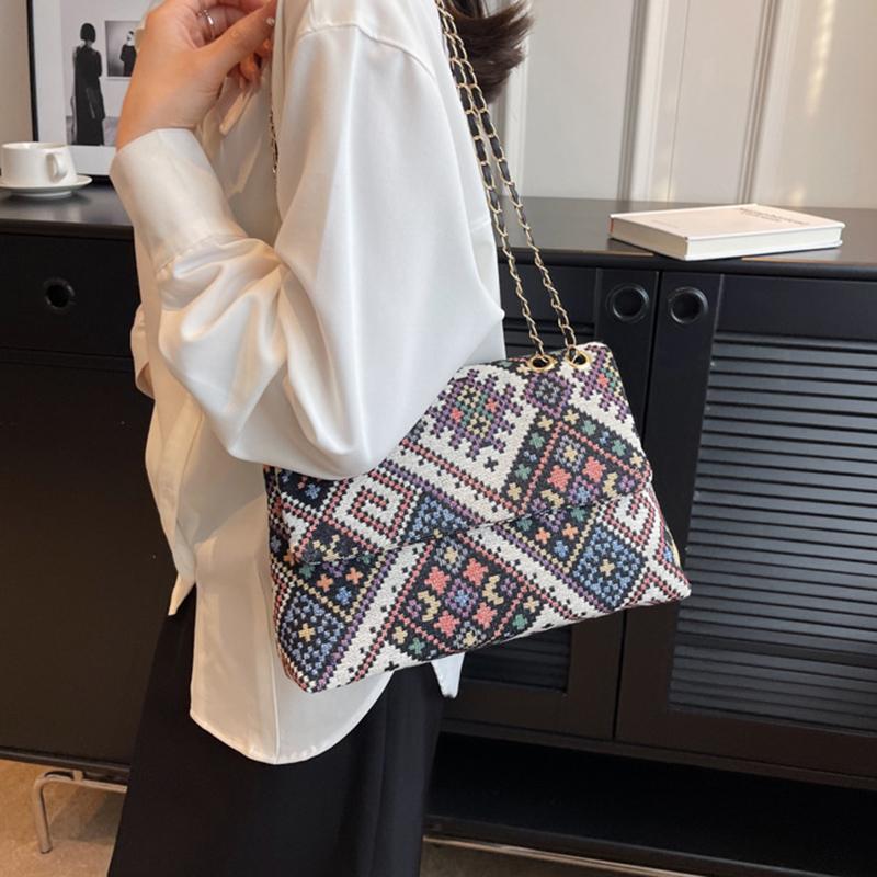 Женская модная повседневная сумка через плечо, новая стильная сумка через плечо с цепочкой, модная и простая большая сумка