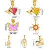 Personality Sun Moon Heart Zircon Pendant Necklace Stainless Steel Fashion Geometric Choker Jewelry Party Gifts For Women Girls